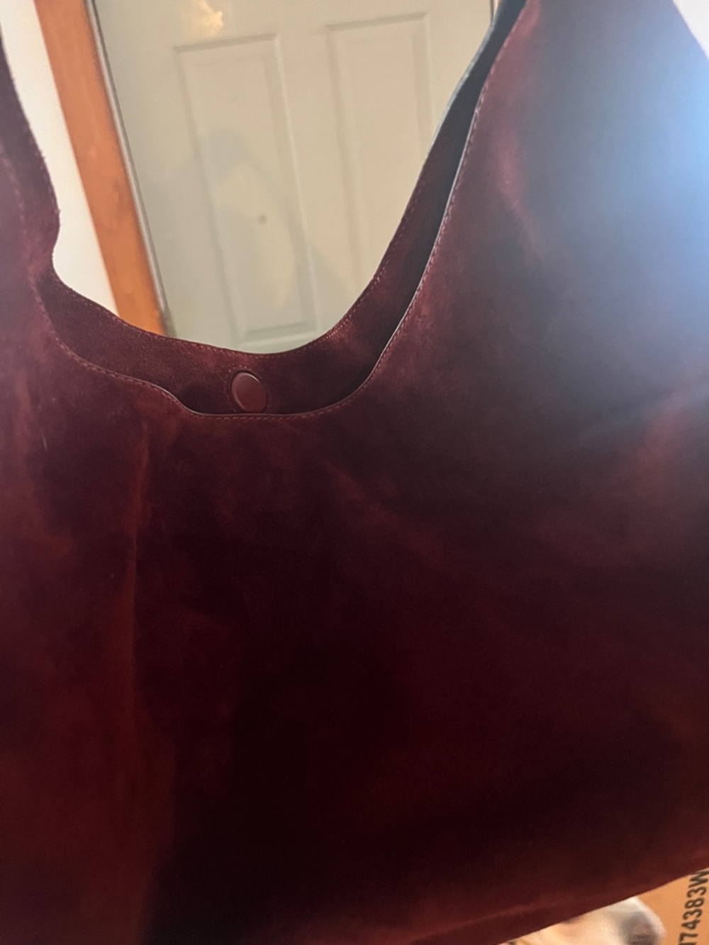 Madewell Suede Shoulder Hobo Bag in Deep Burgundy - Picture 2 of 10